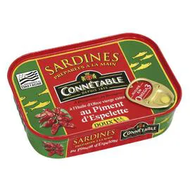 CONNÉTABLE Sardines piment d'Espelette doux 135g