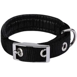 ANIMALIS Collier Basic Confort pour Chien 25mm - 65cm, Noir 110g