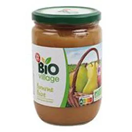 MARQUE REPÈRE, BIO VILLAGE Dessert fruitier Pomme/poire 625g