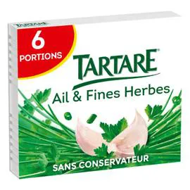 TARTARE Fromage à tartiner Ail et fines herbes x6 96g