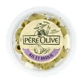  Olives Père Olive Ail et basilic 150g