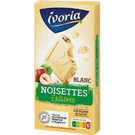 IVORIA Chocolat blanc noisettes entières 200g
