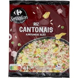 CARREFOUR SENSATION Plat cuisiné riz cantonais 900g