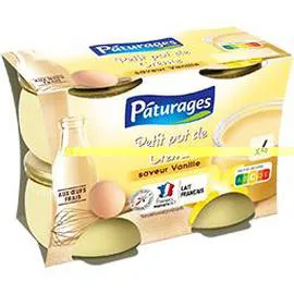 PÂTURAGES Petit pot de crème saveur vanille 4x100g