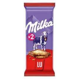 MILKA Chocolat au lait et biscuit Lu 2x87g