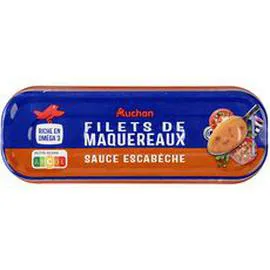 AUCHAN Filets de maquereaux sauce escabèche 169g