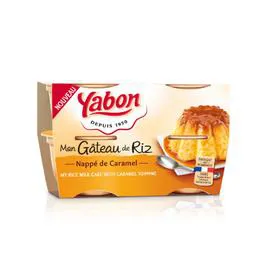 YABON Desserts gâteau riz caramel 4x125g
