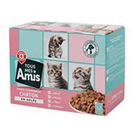 MARQUE REPÈRE, LYCAT Sachet repas chaton boeuf Poulet, thon saumon 12x100g