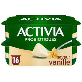 DANONE, ACTIVIA Yaourt vanille bifidus 16x125g
