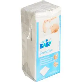CARREFOUR BABY Coton pour bébé Carrés Sensitive x100
