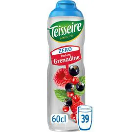 TEISSEIRE Boisson concentrée grenadine zéro sucre 60cl