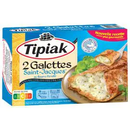 TIPIAK Galette saint Jacques Au beurre persillé 250g