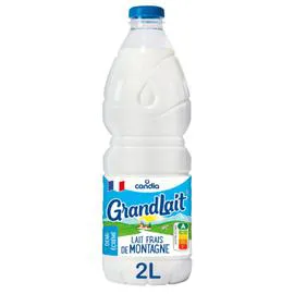 CANDIA, GRANDLAIT Lait Frais Demi-Ecreme de Montagne 2l