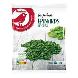 AUCHAN Epinards hachés 1kg