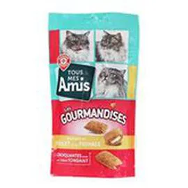 MARQUE REPÈRE, LYCAT Snacks chats Poulet fromage mini 60g