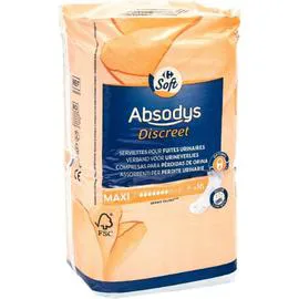 CARREFOUR SOFT Serviettes maxi pour fuites urinaires x16