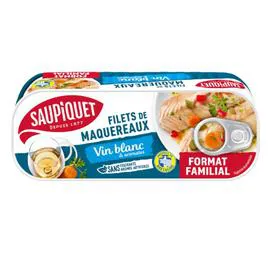 SAUPIQUET Filets de maquereaux au vin blanc 235g