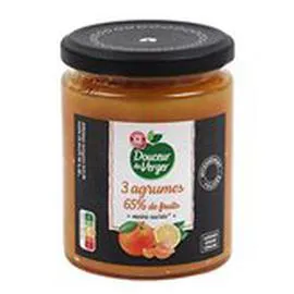 MARQUE REPÈRE, DOUCEUR DU VERGER Confiture 3 agrumes Intense 320g