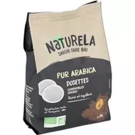 NATURELA Pur Arabica café bio en dosettes 36x7g