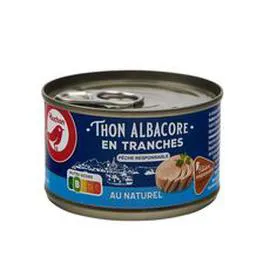 AUCHAN Thon albacore en tranches au naturel 93g