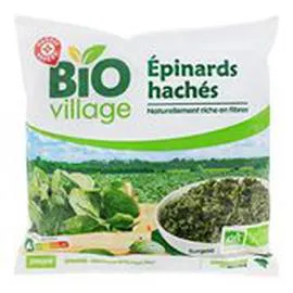 MARQUE REPÈRE, BIO VILLAGE Epinards hachés Bio 600g