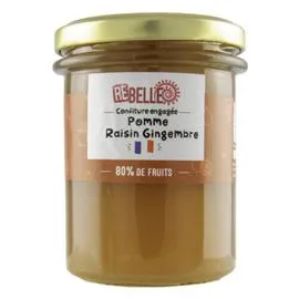 RE-BELLE Re-Belle Confiture de Raisin, Pomme et Gingembre 230g