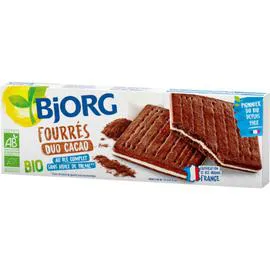 BJORG Biscuits fourrés duo cacao bio 150g