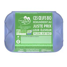 C'EST QUI LE PATRON ?! Oeufs de Plein Air Bio Sans OGM x6