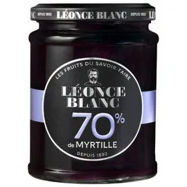 LÉONCE BLANC Confitures de myrtilles 70% 320g