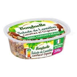 BONDUELLE Salade de lentilles aux carottes et oignons 300g
