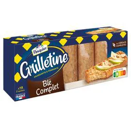 BRIOCHE PASQUIER, GRILLETINE Biscottes au blé complet 242g