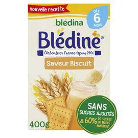 BLÉDINA Céréales bébé dès 6 mois saveur biscuit 400g