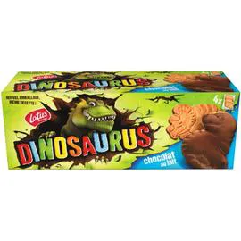 LOTUS BAKERIES, DINOSAURUS Biscuits nappés chocolat au lait 225g