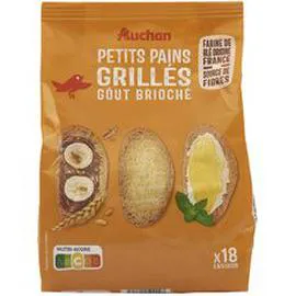 AUCHAN Petits pains grillés briochés 225g