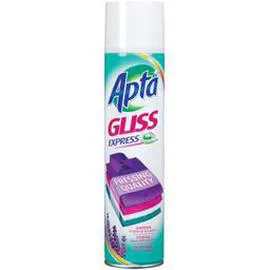 APTA Gliss express, pressing quality, aide au repassage, amidon fraîcheur lavande, l'aérosol 400ml