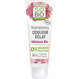 LÉA NATURE, SO'BIO ÉTIC Shampoing Cheveux Colorés ou Méchés à l'Hibiscus Couleur Eclat Bio 250ml