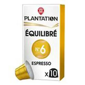 MARQUE REPÈRE, PLANTATION Capsules café Equilibré n°6 - x10 10x5,2g