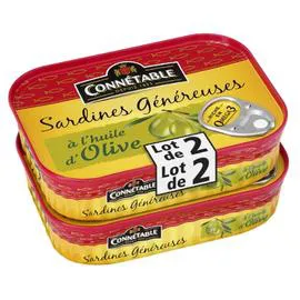 CONNÉTABLE Sardines à l'huile d'olive 2x140g