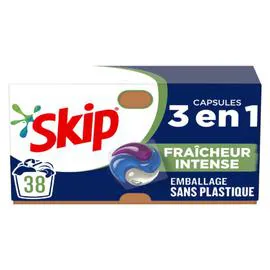 SKIP Lessive Capsule 3En1 Fraîcheur Intense x38