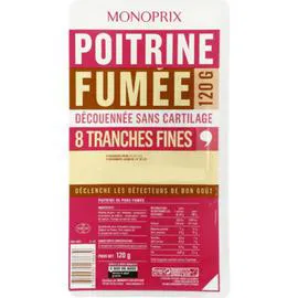 MONOPRIX Poitrine fumée 120g