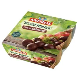 ANDROS Compote pomme chataîgne 4x100g