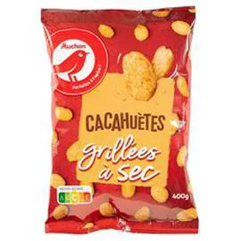 AUCHAN Cacahuétes grillées à sec 400g