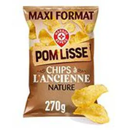 MARQUE REPÈRE, POM'LISSE Chips à l'ancienne Nature 270g