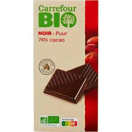 CARREFOUR BIO Chocolat bio noir 74% cacao 100g
