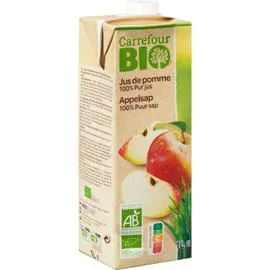 CARREFOUR BIO Jus de pomme bio 100% pur jus 1l