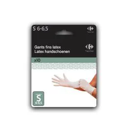CARREFOUR Gants latex T6 x10