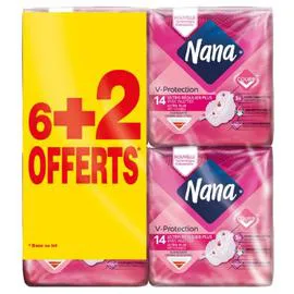 NANA Serviettes Hygiéniques Ultra Normal Plus 8x14