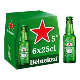 HEINEKEN Bière blonde 6x25cl
