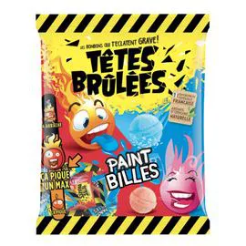 TÊTES BRÛLÉES Bonbons framboise/fraise 135g