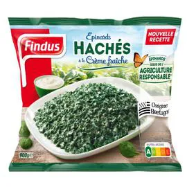 FINDUS Légumes cuisinés épinards hachés crème 900g